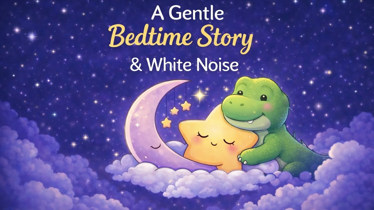 Teddy the T-Rex Bedtime Story 🌙 | The Sleepy Star Parade + Calming White Noise for Sleep