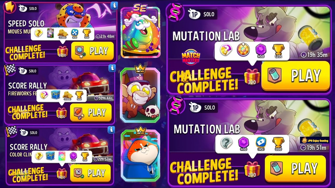 5 Solo/ Mutation Lab 300 & 200 DNA/ (Speed Solo)Moves Multiplier/Color Climb/ Fireworks Festival