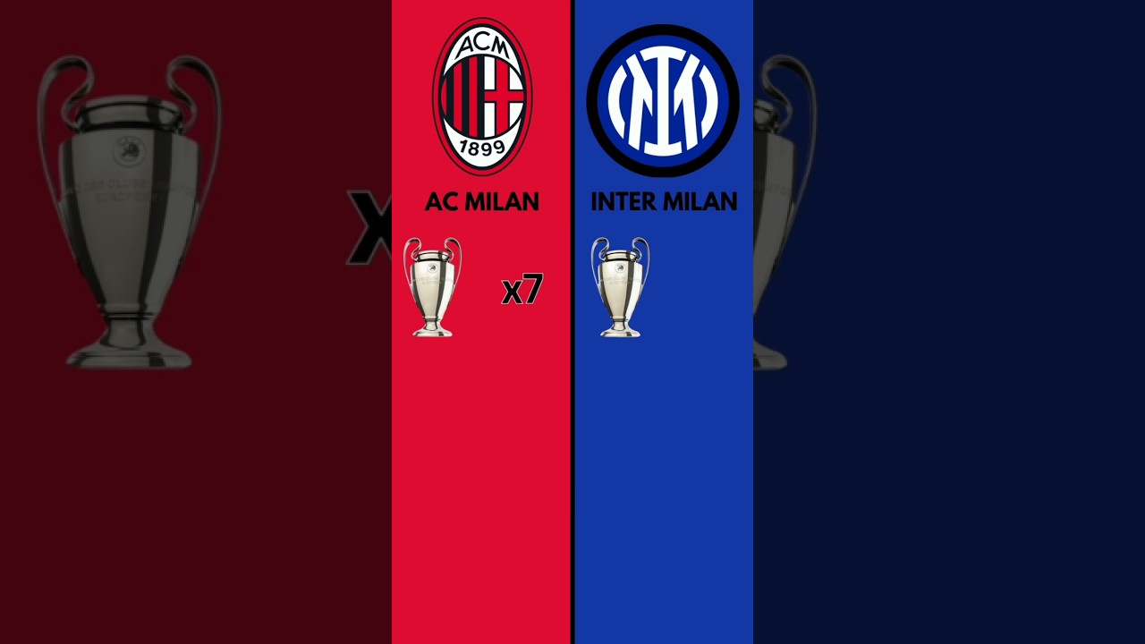 AC Milan 🆚 Inter Milan All Trophies ☠️ #shortsfeed #music #trending