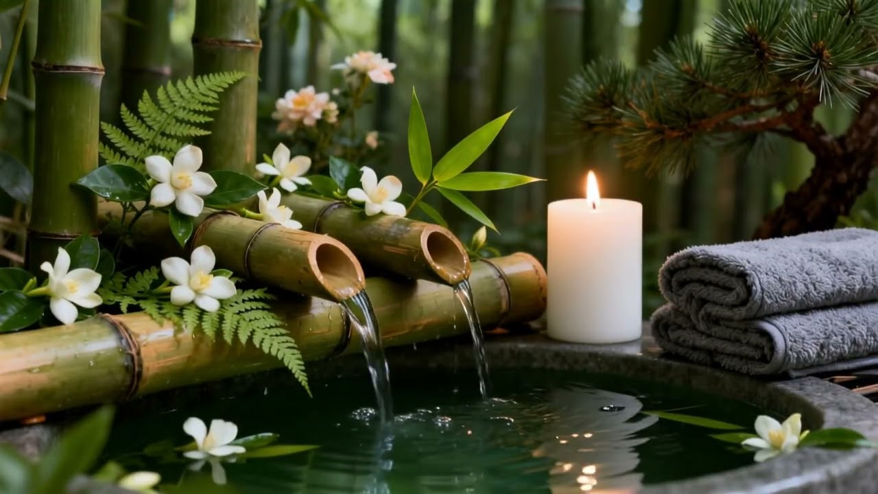 Soothing Relaxing Music 🌹 Peace of Mind, Anxiety Relief,Spa Relax Water,Relax Sleep Day Full 23