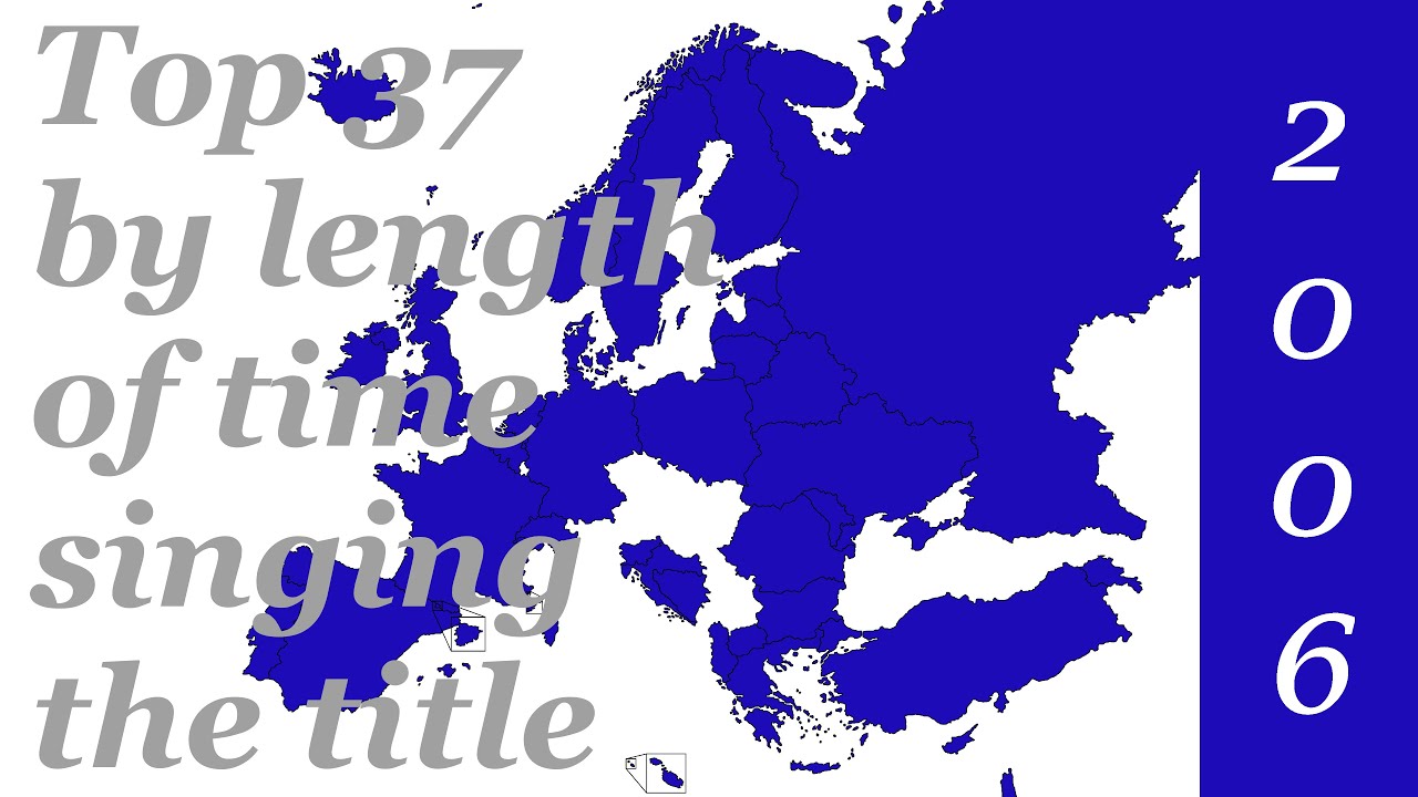 Eurovision 2006 - Top 37 by length of time singing the title