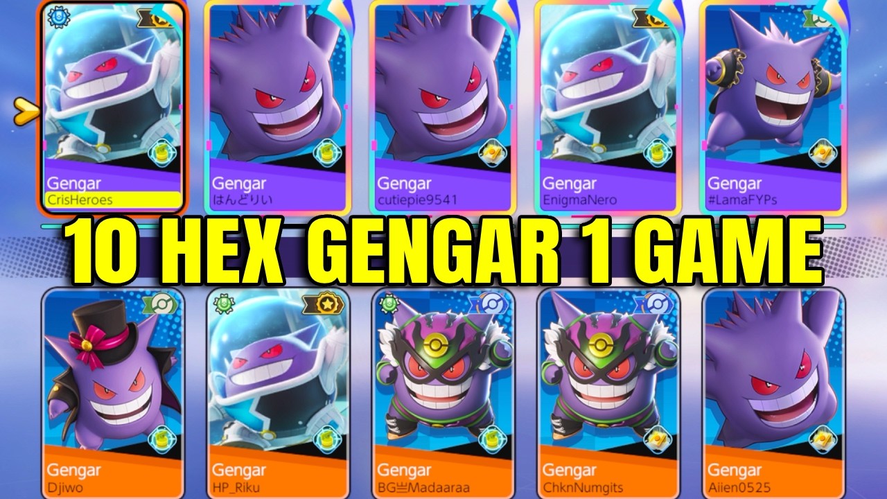 10 HEX GENGAR in the same Game is the Biggest CHAOS ever | Pokemon Unite