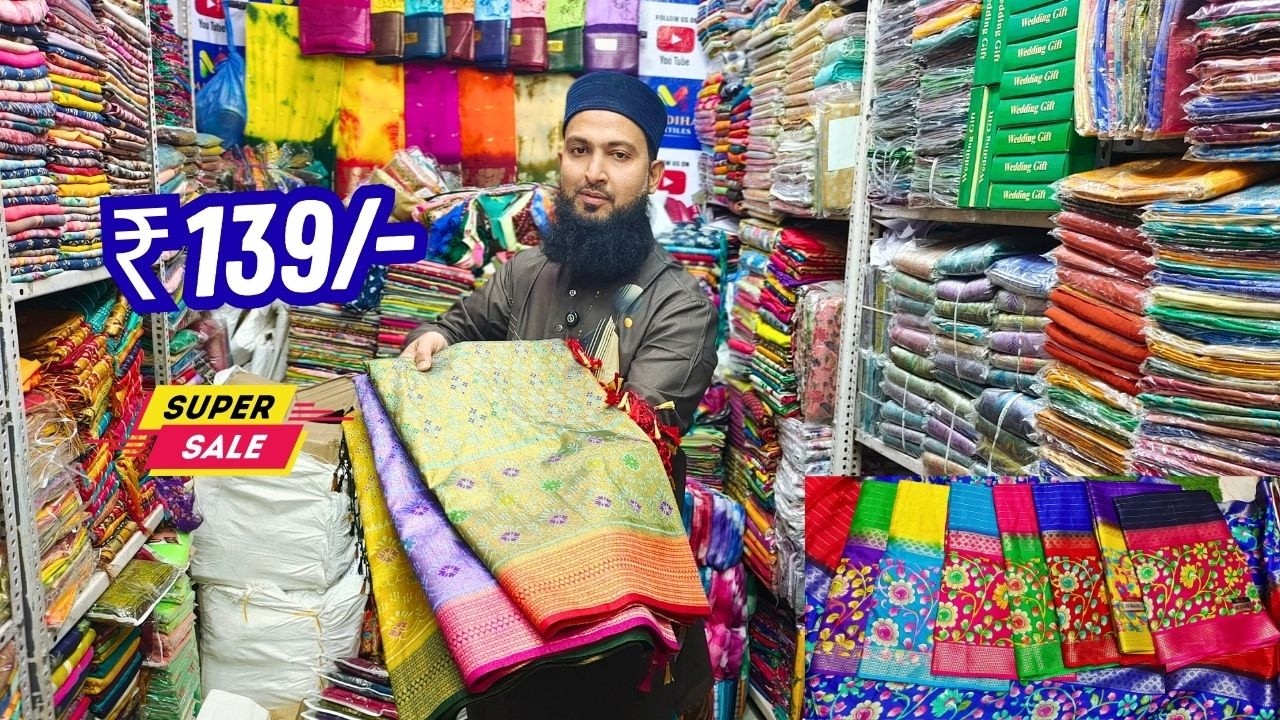 Madina Wholesale Sarees పెళ్లి సందడి ఆఫర్💥| కొత్త  చీరలు -- Madiha Textiles Hyderabad