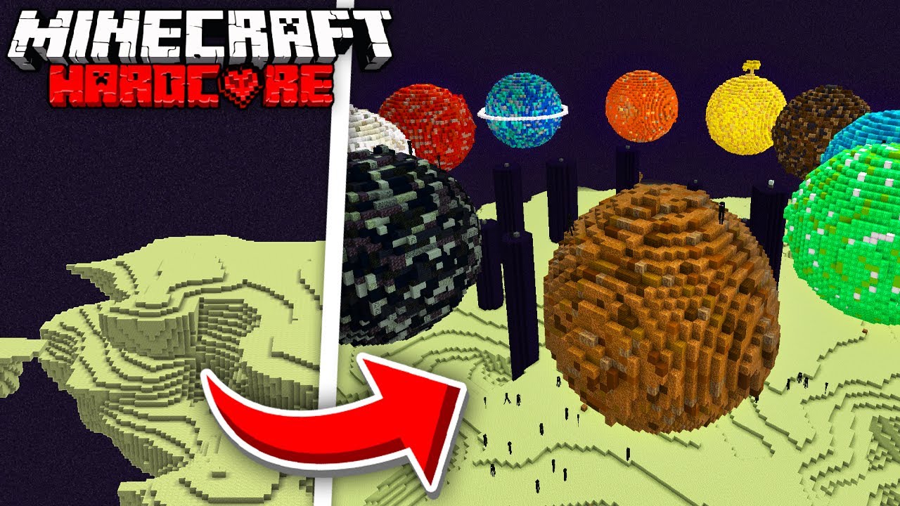 Я превратил КОНЕЦ в СОЛНЕЧНУЮ СИСТЕМУ в Minecraft Hardcore!