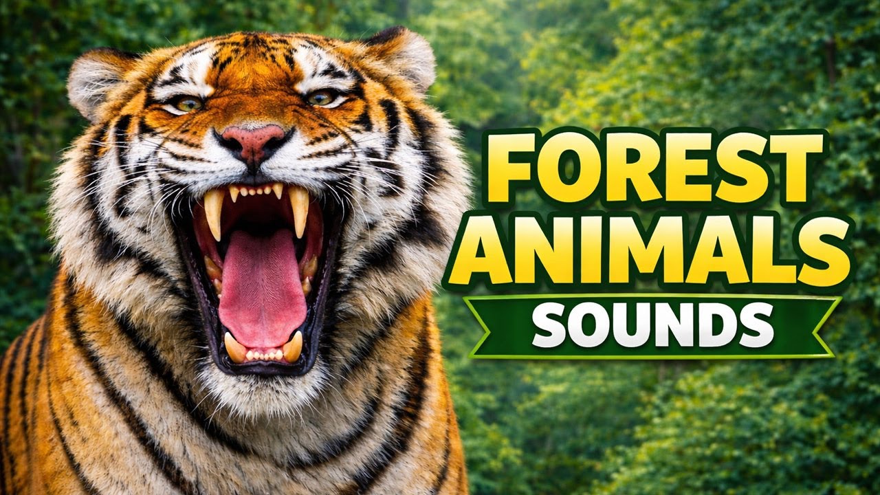 Forest Animals Sound 🐯🦁 | Real Animal Sounds for Kids