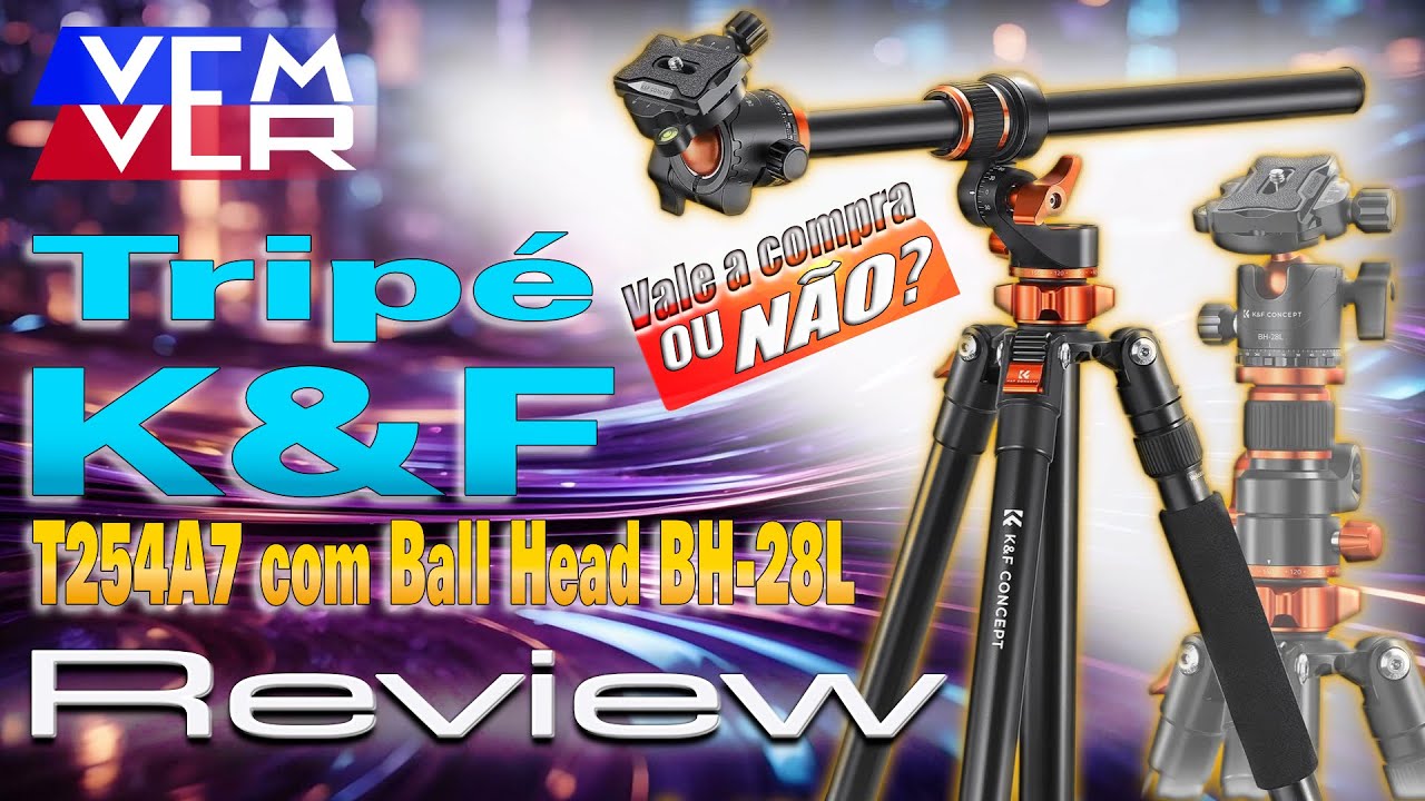 00065 - Review - Tripé K&F T254A7 com Ball Head BH-28L