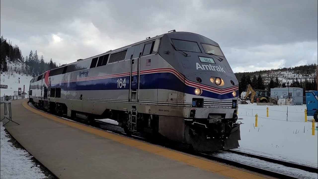 Eastbound California Zephyr passes Winter Park Resort, CO (WPR)