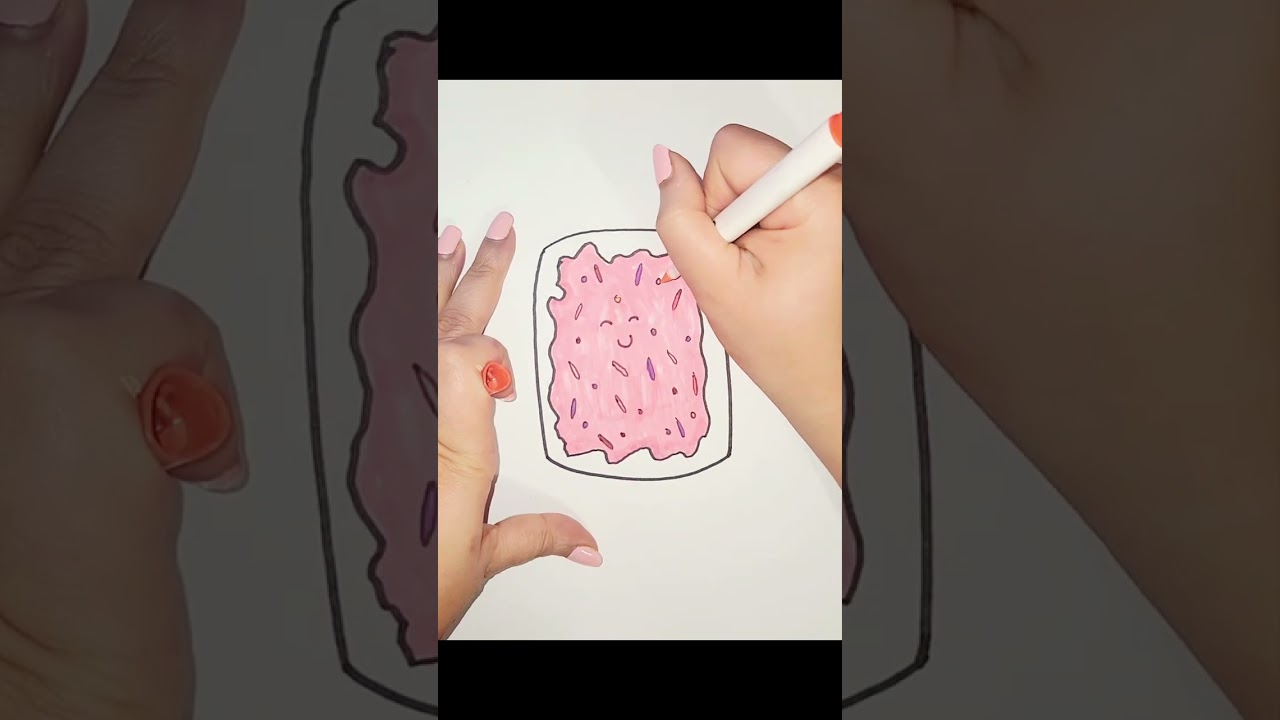 Coloriage kawaii 🖍️ | Poptart à colorier calmement
