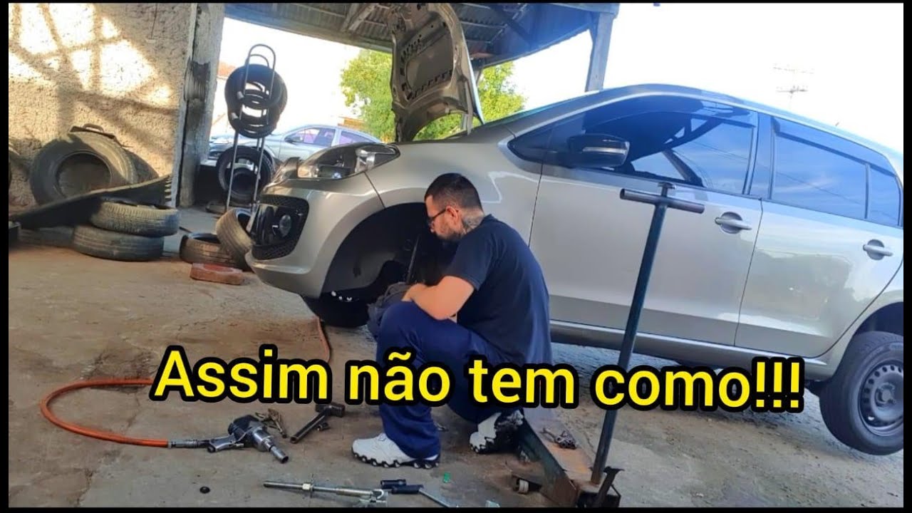 troca dos amortecedores dianteiro do *VW UP!* +dicas.
