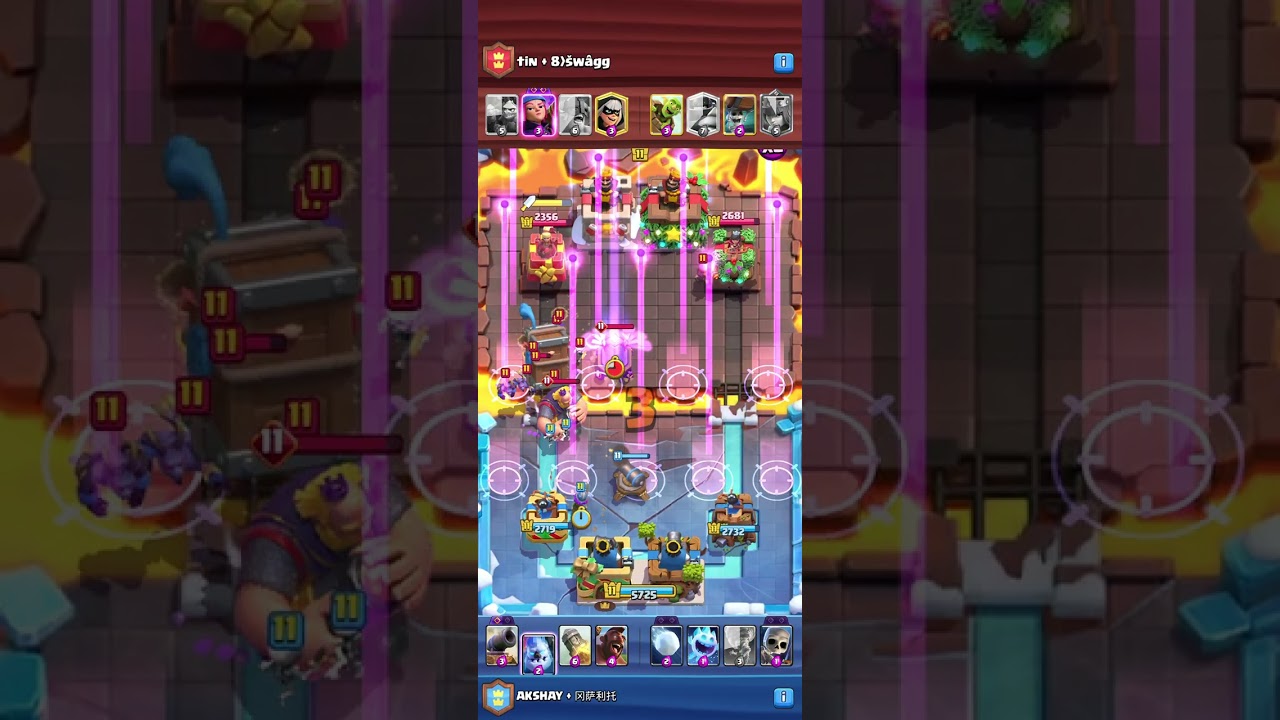 Intense clash royale match