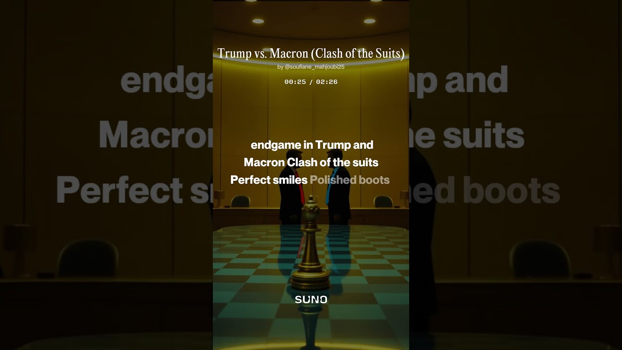 Donald Trump vs Emanuel Macron " clash of the suits "