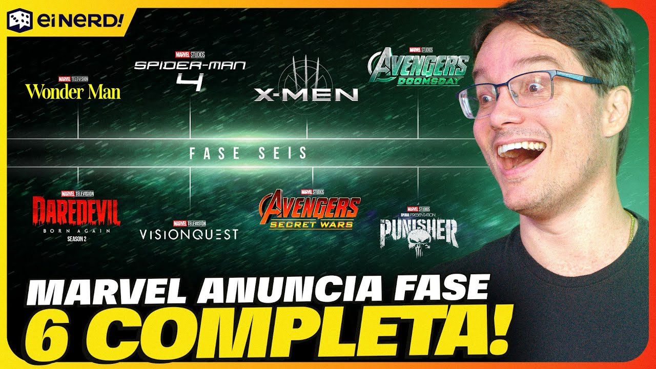 BOMBA! MARVEL ANUNCIA A FASE 6 COMPLETA, COM TRAILERS, DATAS E MAIS!