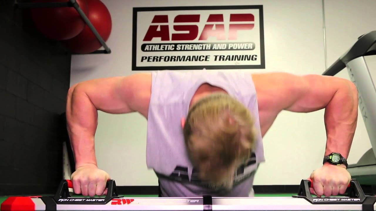Jake Proctor tests out the Iron Chest Master