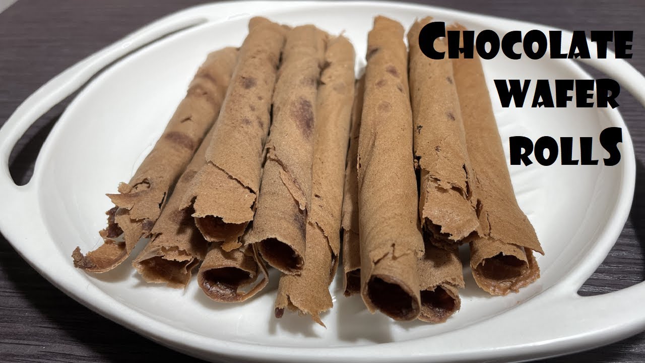 Chocolate Wafer Rolls Recipe | No Oven No Egg Chocolate Cigarette Cookies Recipe I Wafer Stick