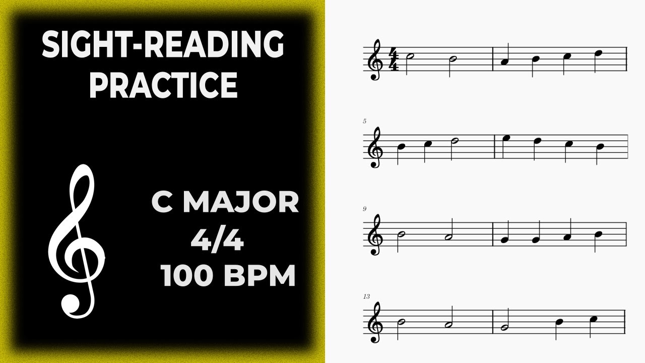 Sight Reading Practice - C Major - Easy - Ex.1