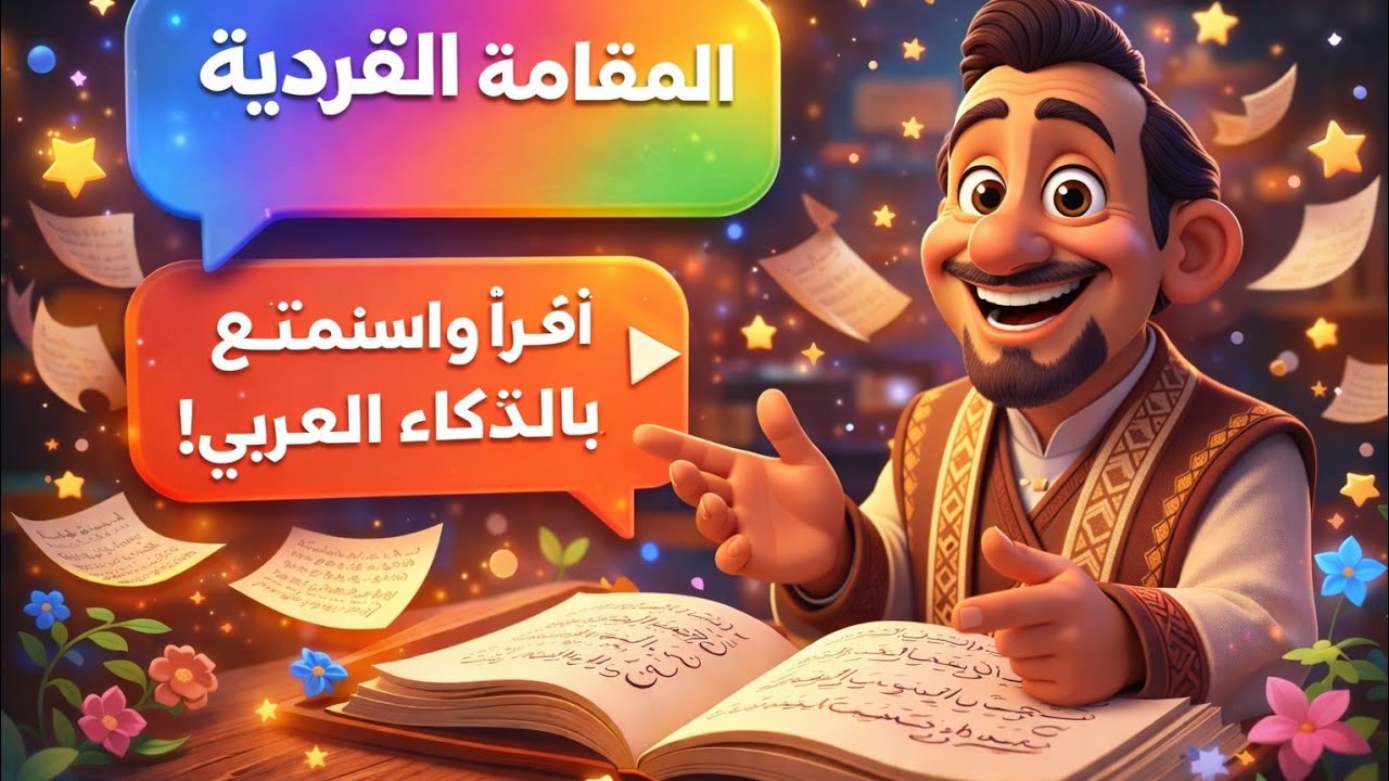 المقامة القردية /جلس فوق لحية رجلين دون أن يقصد!#فن _المقامات   #طرائف_العرب #الحكمة_العربية 