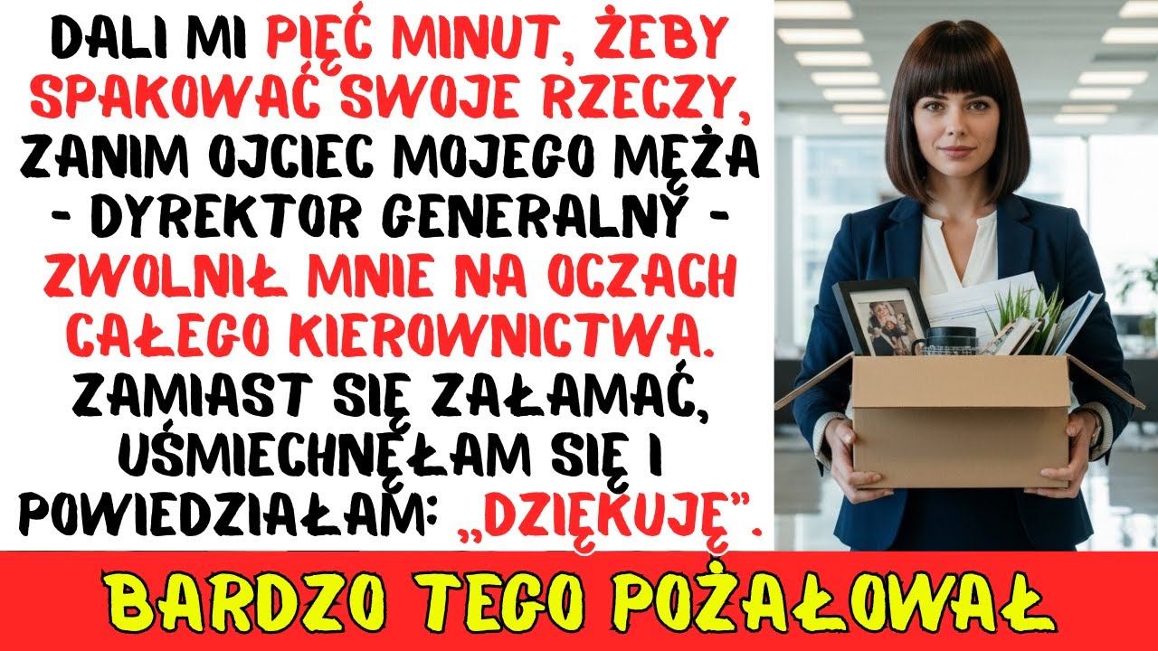 Mój teść-miliarder ZWOLNIŁ mnie w sali posiedzeń — 25 osób ODESZŁO ze mną