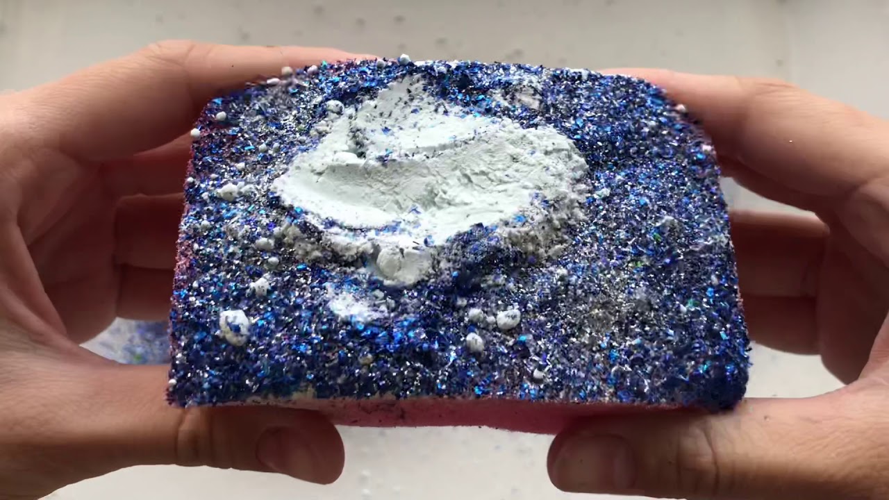 ASMR SPONGES | Dry ripping kitchen sponges with glitter and powder | Sponge, destroy sounds