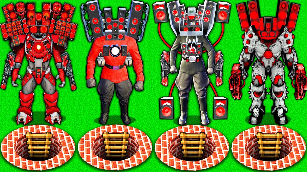 WHAT INSIDE this SECRET PITS of SPEAKER MAN TITAN vs SKIBIDI TOILET & TV MAN in MINECRAFT animation