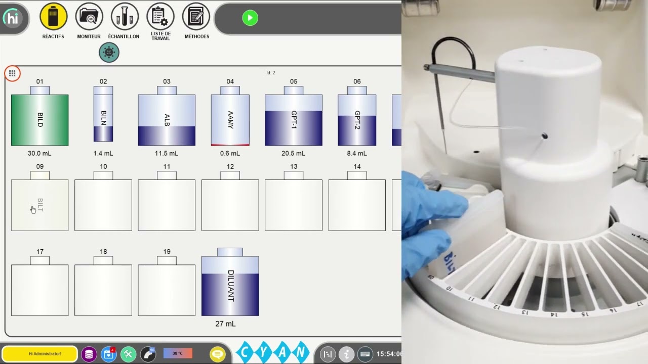 Comment programmer et analyser des échantillons de patient sur l'analyseur de biochimie CYANElit...