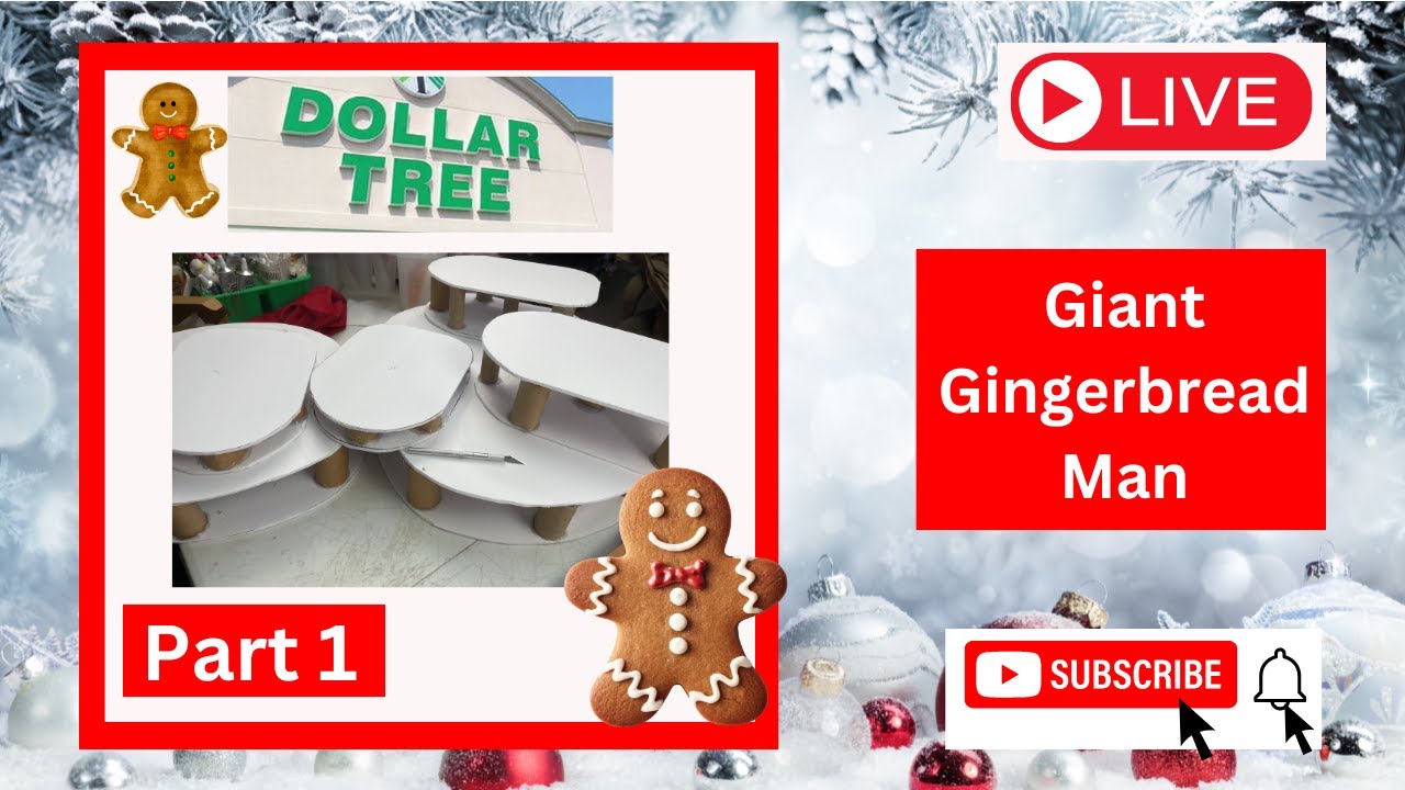 Giant Gingerbread Man DIY, Part 1, How to Make a Large Gingerbread Man from Dollar Tree Foamboard,