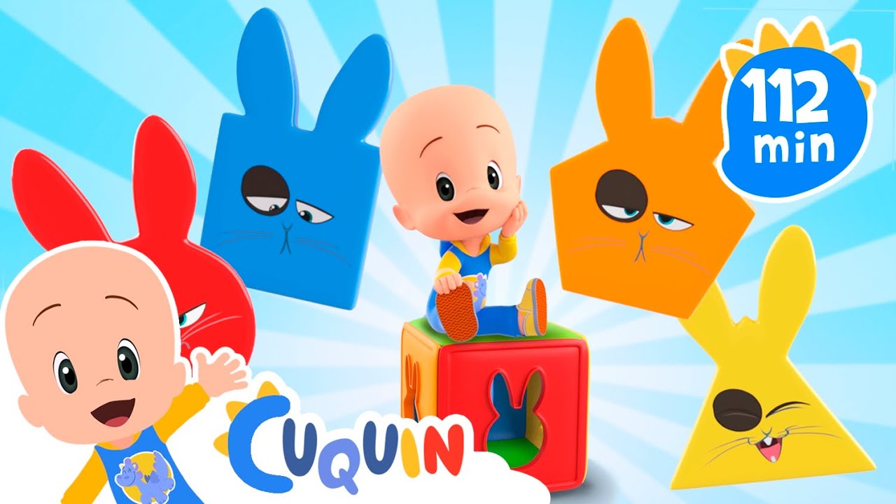 Learn the shapes with Cuquín and Ghost's color cube 🔺🟣 Educational videos for kids