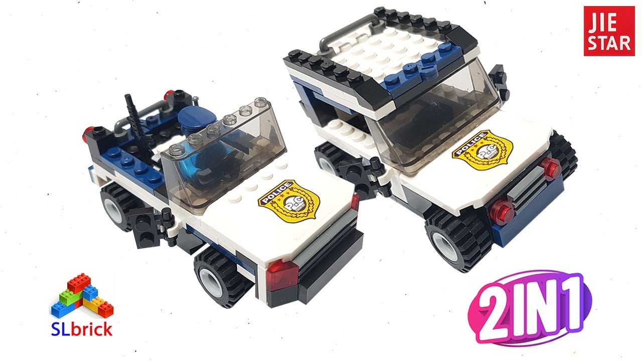 Jie Star City Police Patrol Car 20035-2 | 2 in 1 Alternate | Speed Build | SLbrick