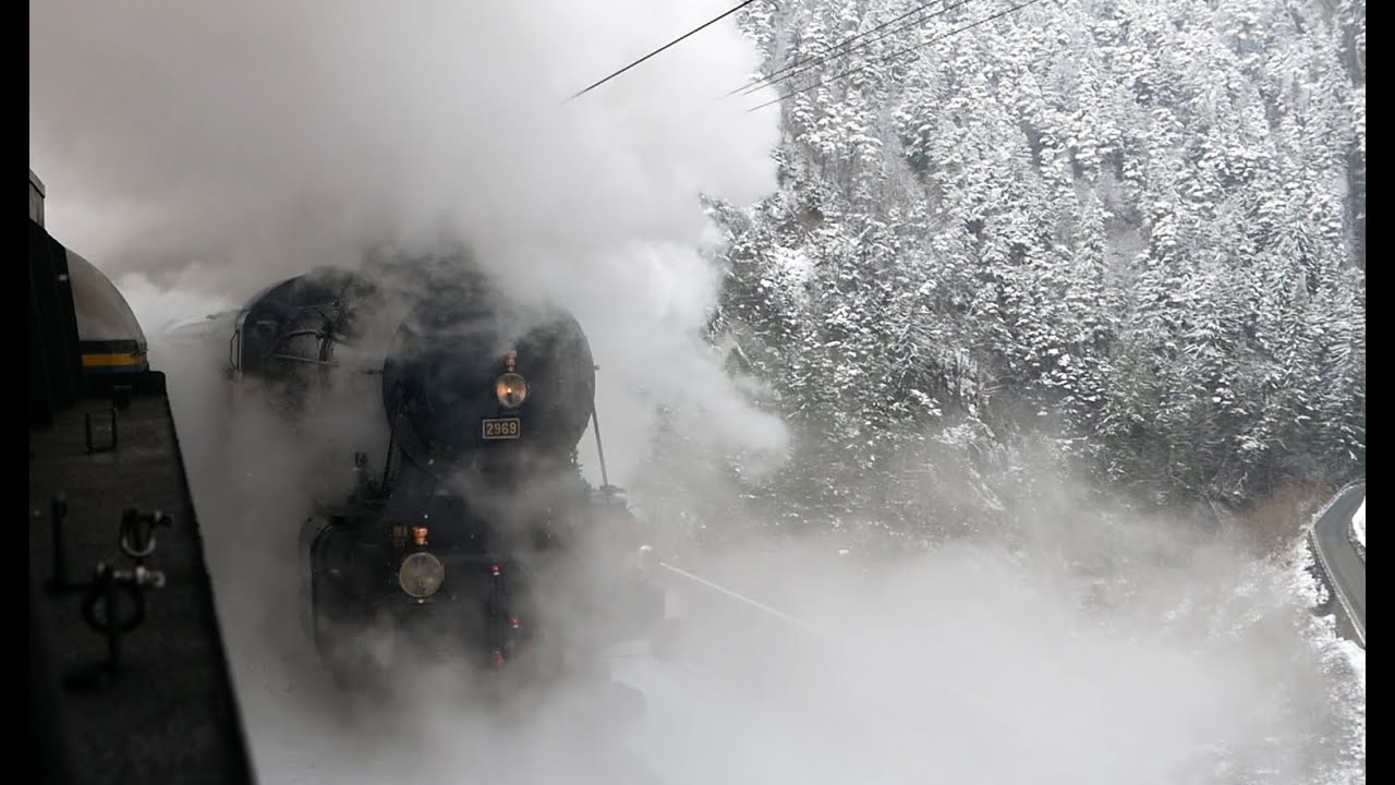 Parallelfahrt 01 202 & C5/6 2969 auf der Gotthard-Nordrampe, Führerstandsmitfahrt, 20. März 2018