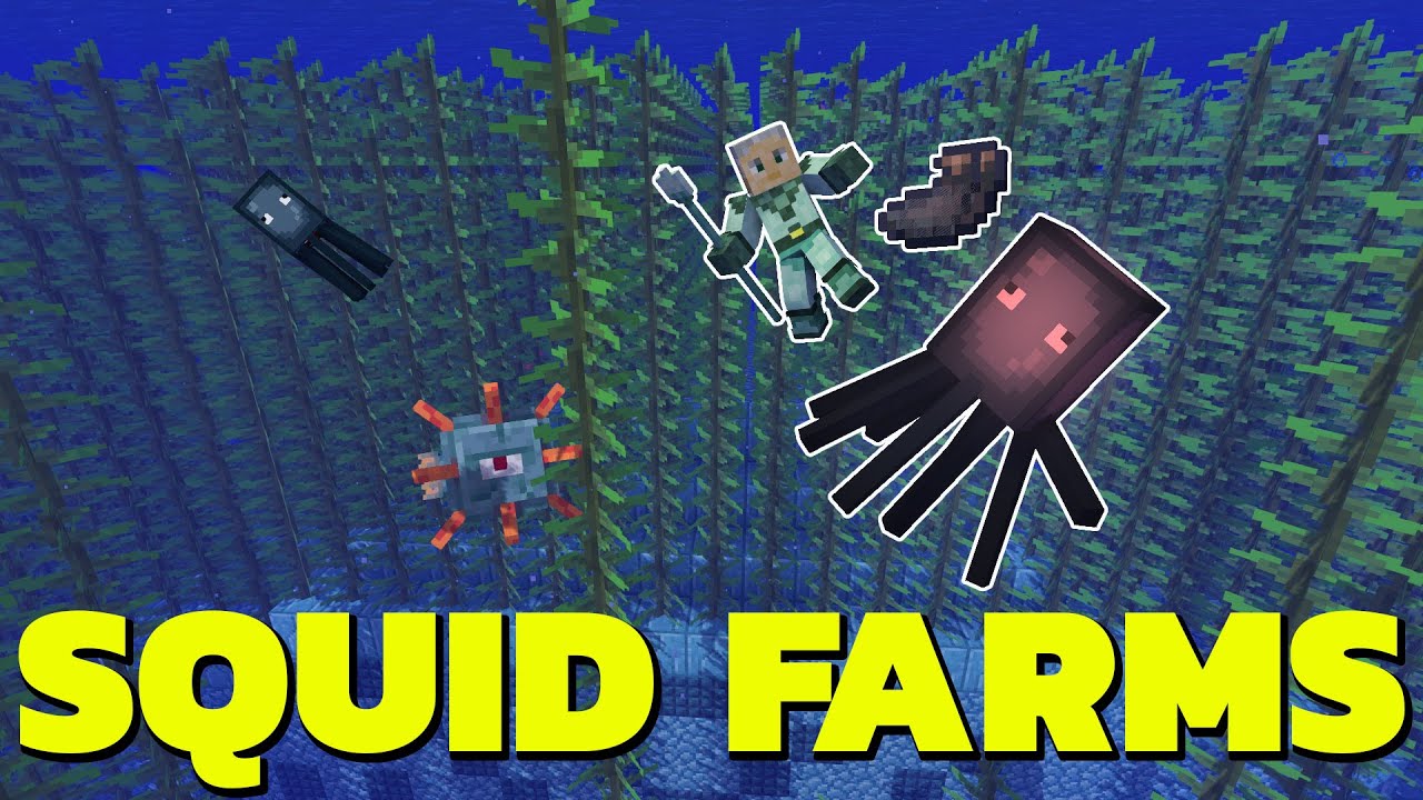 Minecraft Squid Farm Tutorial: Comparing Three Squid Farms (Java 1.17)