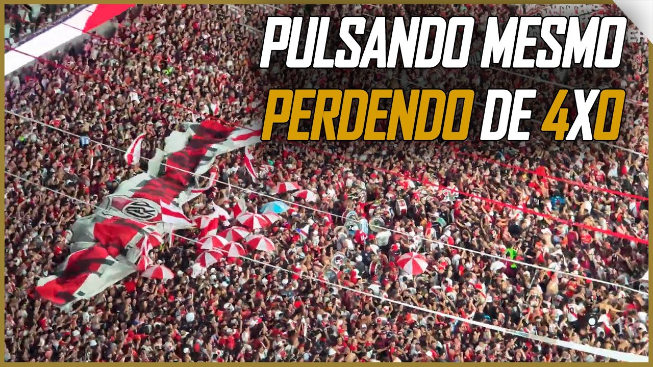 TORCIDA DO RIVER APOIANDO MESMO SOFRENDO GOLEADA! (Legendado)