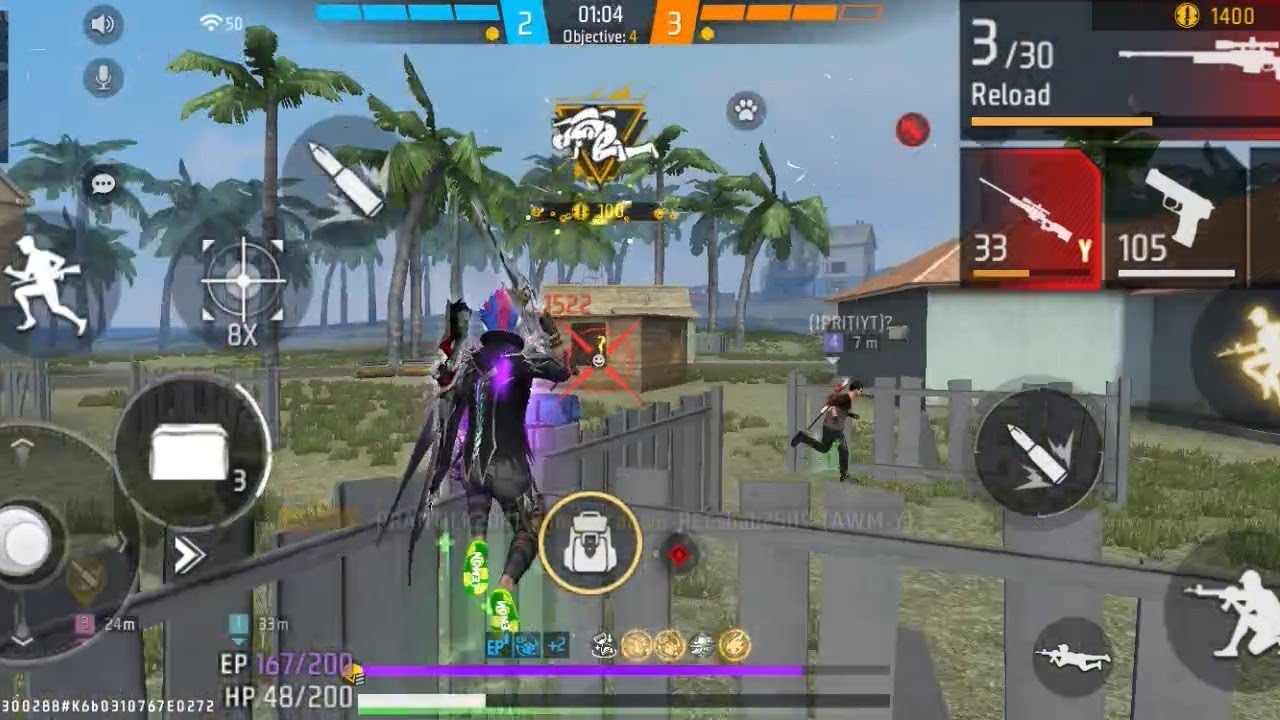 Free fire game play CS rank best headshot game video 