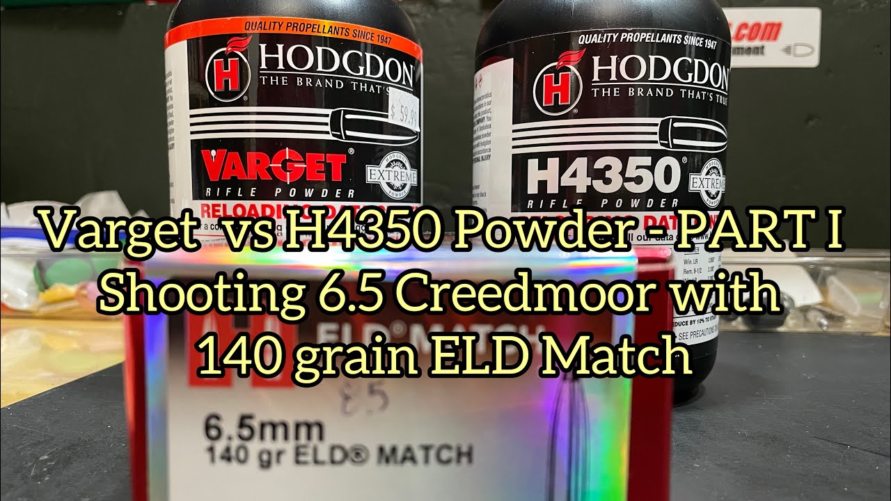 Varget против пороха H4350 &mdash; ЧАСТЬ I. Стрельба патроном 6.5 Creedmoor с пулями ELD Match 140 гран.