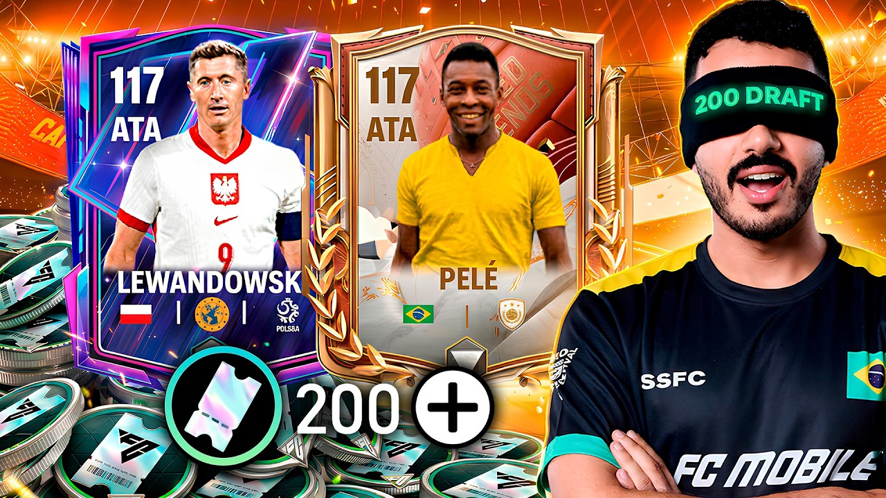ABRI 200 DRAFTS no FC MOBILE pra GANHAR ISSO! 🤯🔥