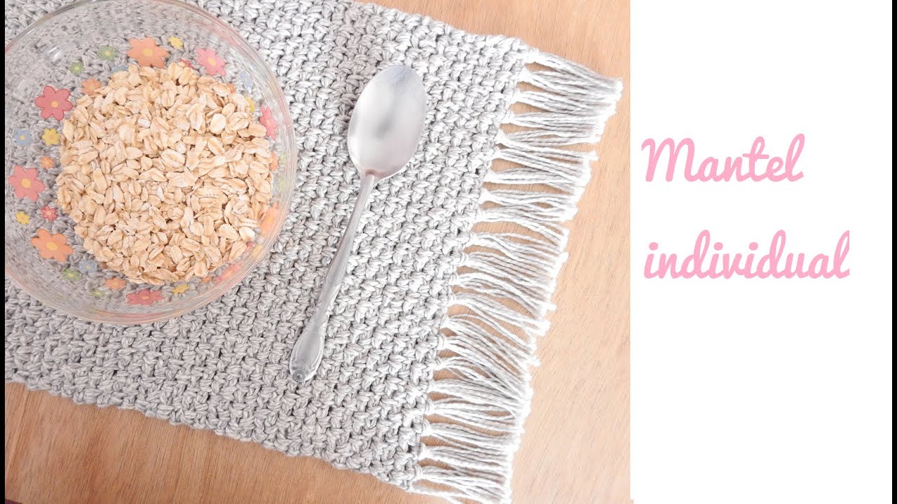 Como hacer un mantel individual a crochet y fácil/ diseño propio