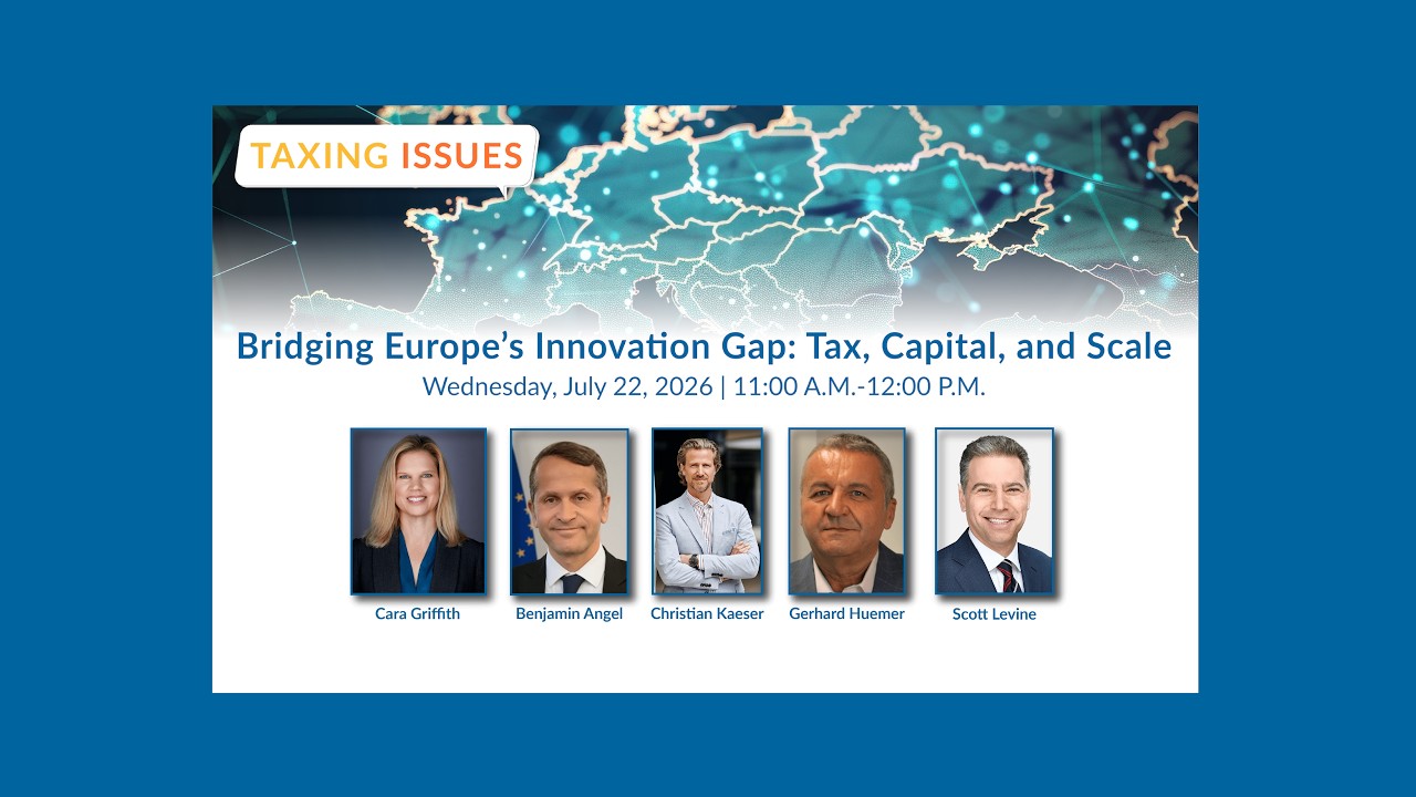 Bridging Europe&rsquo;s Innovation Gap: Tax, Capital, and Scale