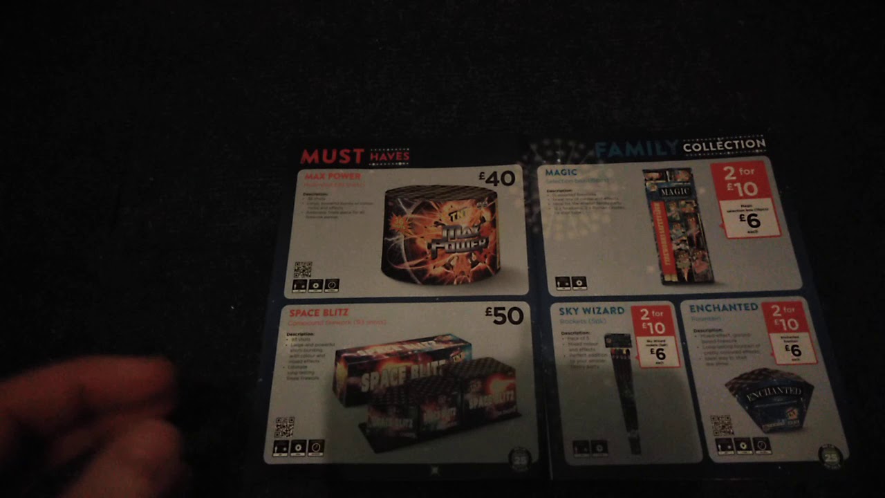 Asda fireworks leaflet 2019