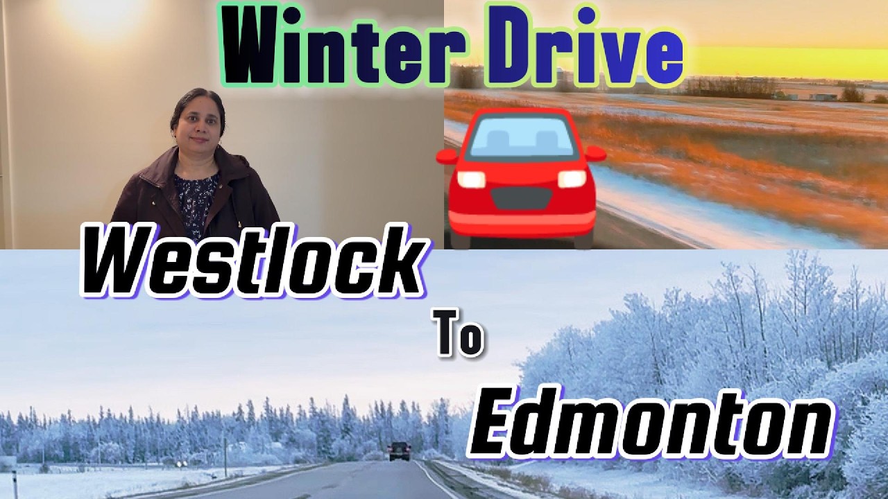 Westlock To Edmonton Road Trip In Canada's Heavy Winter ||   রোড ট্রিপ in Canada ||