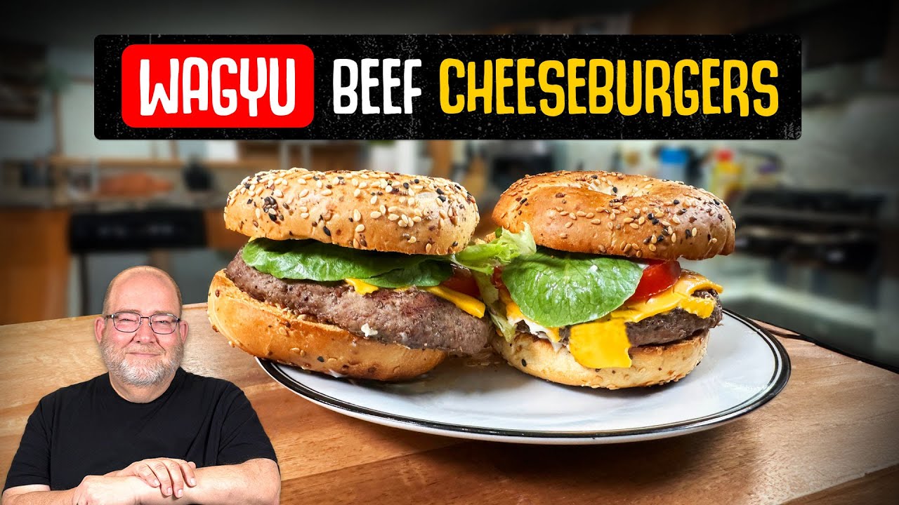 Ninja Woodfire Grill : Epic Wagyu Beef Cheeseburgers | Everything Bagel Bun Twist