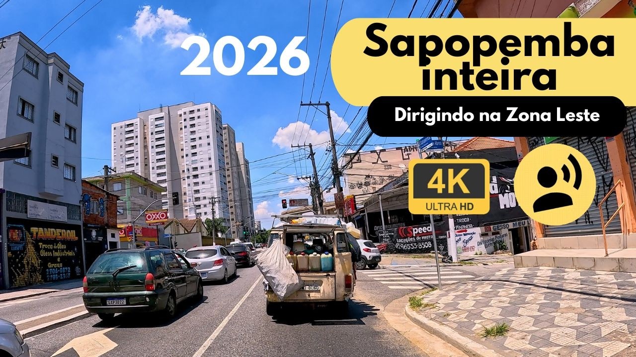 Dirigindo pela Avenida Sapopemba inteira, a maior do Brasil!