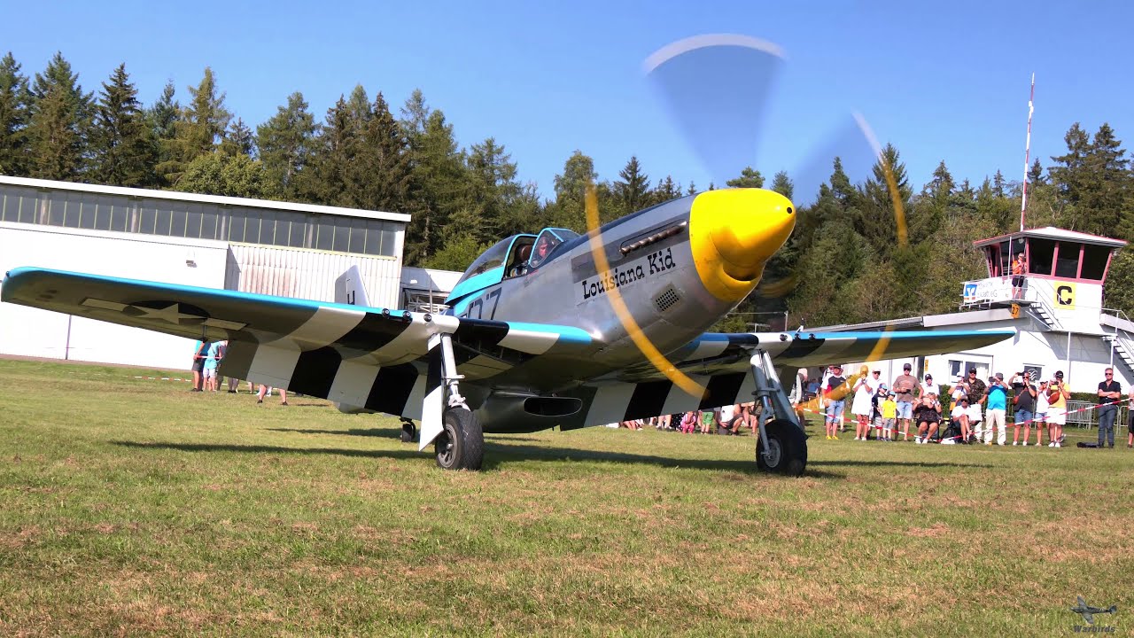 Stunning P-51D Mustang 'Louisiana Kid' in Action: Thrilling Airshow at Degerfeld 2024!