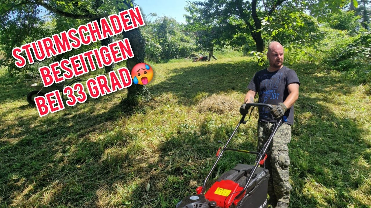 🌲🌩STURMSCHADEN beseitigen & NEUEN Rasenmäher testen| Garden Guy