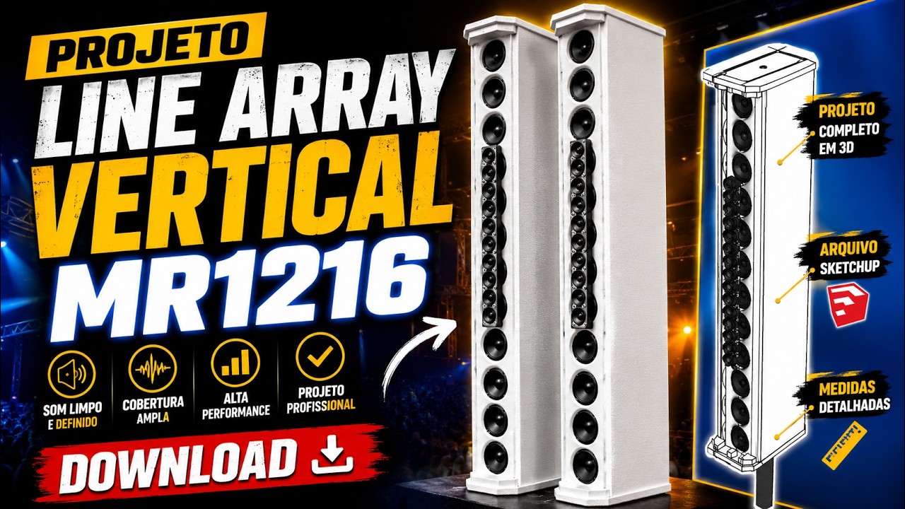 Projeto Line Array Vertical MR1216 - Download