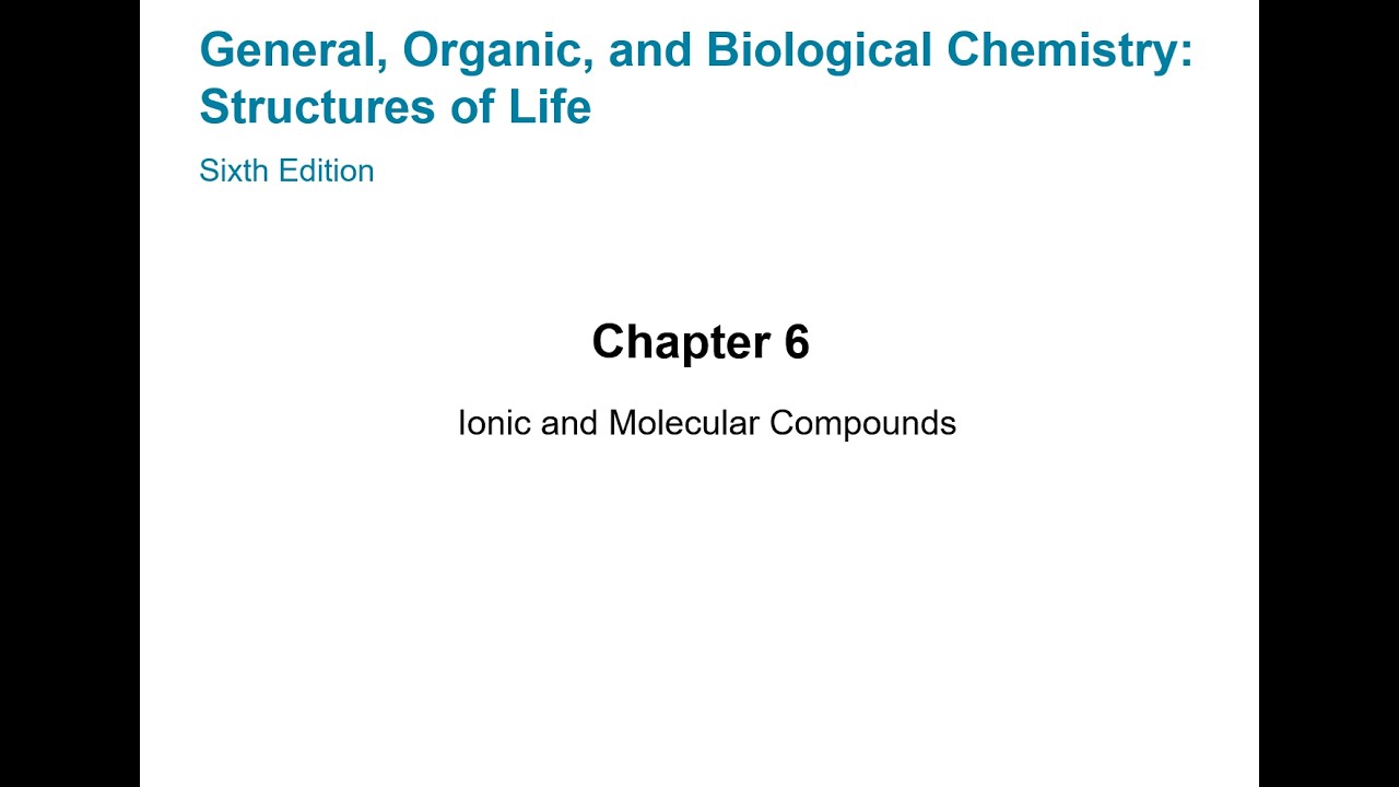 Chapter 6: Ionic and Molecular Compounds (Part 1)