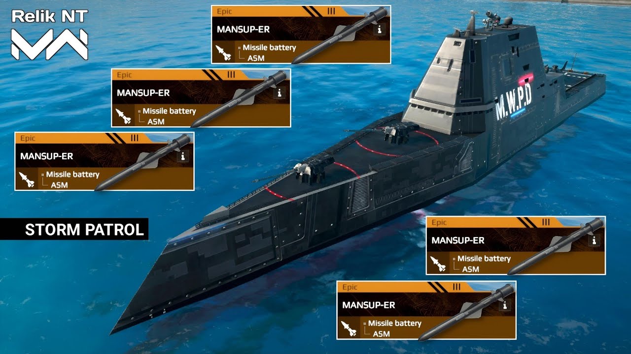 MANSUP-ER - Storm Patrol Mini Event Missile | USS Zumwalt - Modern Warships 