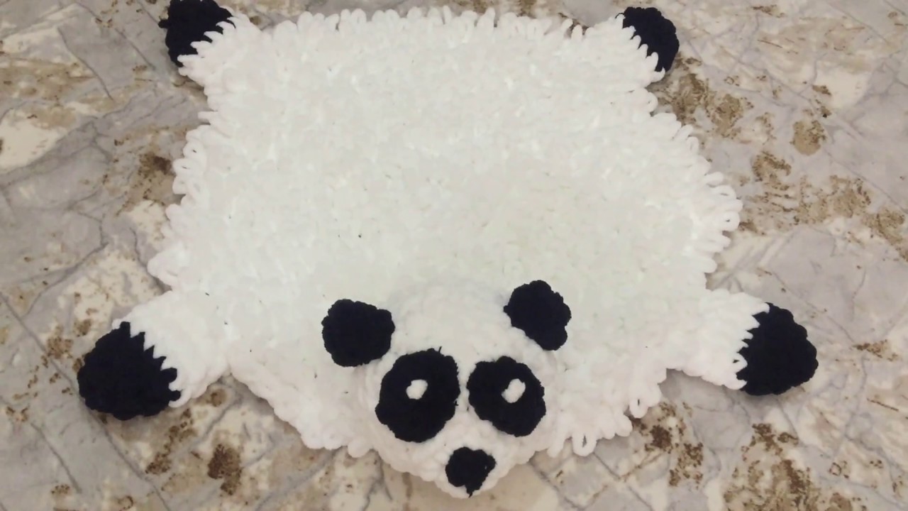 ALİZE PUFFY İLE OYUN HALISI , Panda oyun halısı (Püsküllü oyun halısı , play mats , banyo paspası )
