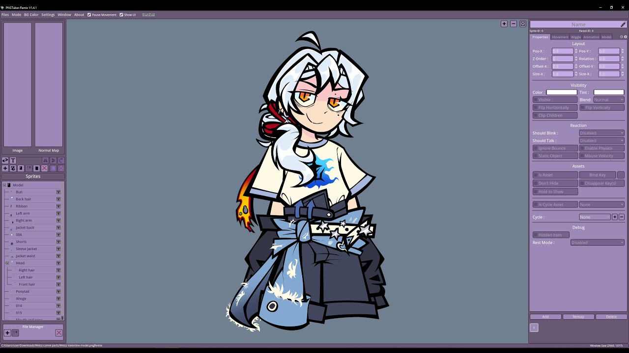 Rigging a PNGtuber comission (no talking)