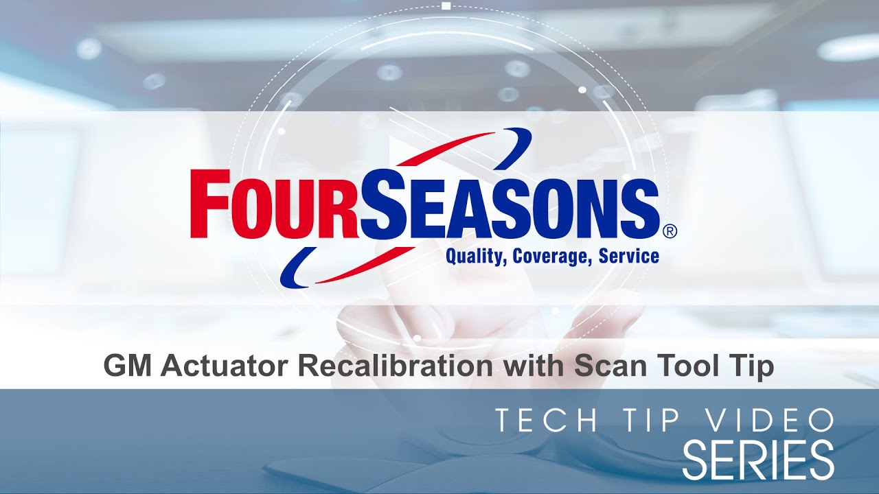 GM Actuator Recalibration with Scan Tool Tip