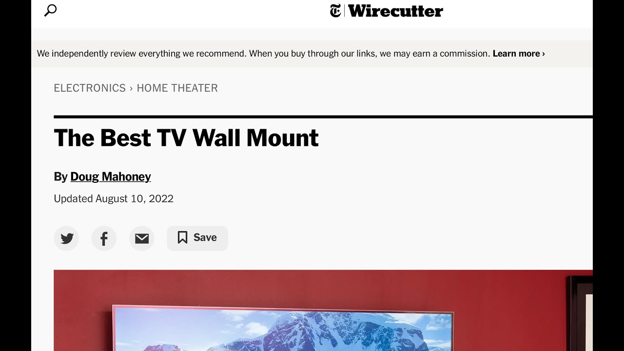 Reaction WireCutter Best TV MOUNT
