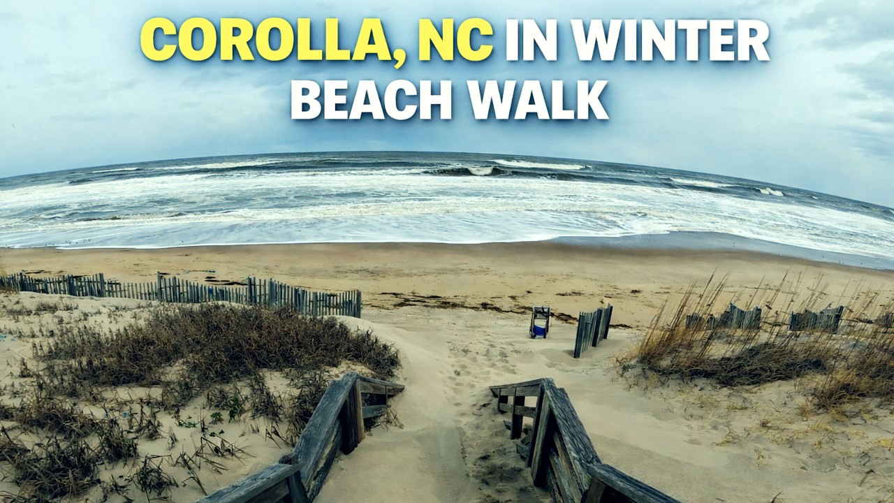 Cold Walk on the Beach in Corolla
