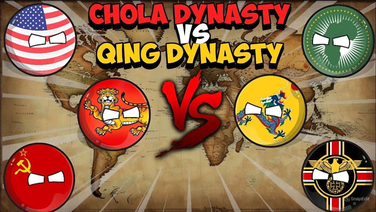 [CHOLA DYNASTY VS QING DYNASTY] 🥶😈 || World Provinces || #countryballs #geography 